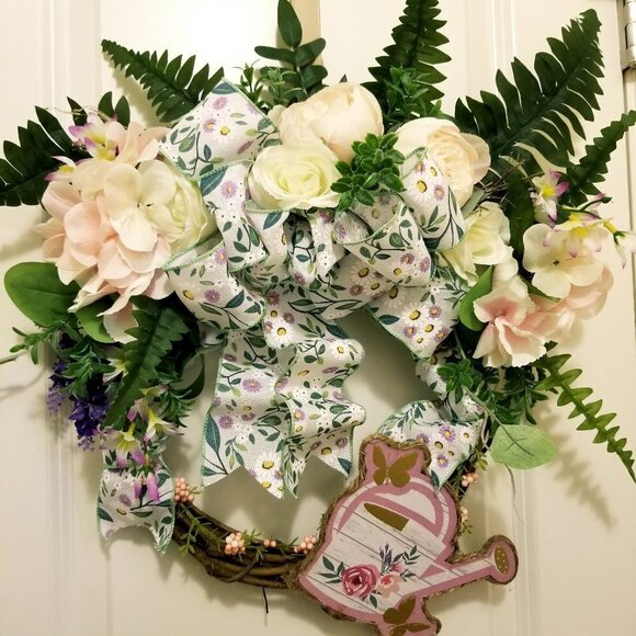 Year-round wreath Everyday wreath Farmhouse floral wreath - Picture 1 of 8